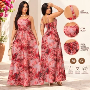 Vestido Longo Floral Feminino